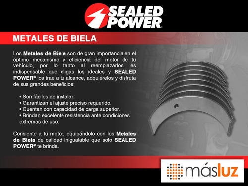 Kit De Metales Biela 0.010 In Astre L4 2.5l 77 Sealed Power Foto 4