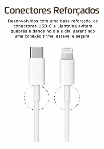 Cabo Carregador Para iPhone Lightning Tipo C - 1 Metro — foto 4