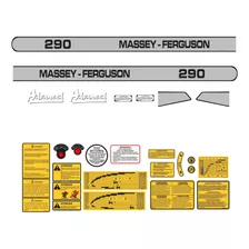 Kit Etiquetas Adesivos Trator Massey Ferguson 290 Advanced