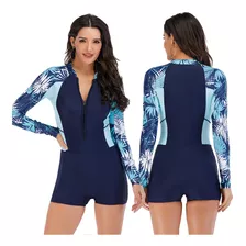 Traje Baño Una Femenino Pieza Prote Solar Neopreno Surf