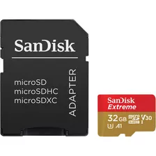 Cartão Microsdhc 32gb Sandisk Extreme 100mb/s 4k V30 U3 A1