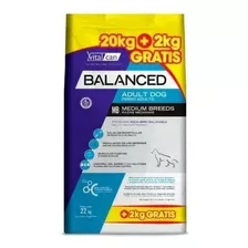 Alimento Balanced Para Perro Adulto Raza Mediana 20+2 Kg 