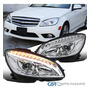 Fit 01-07 Benz W203 C-class Pearl Black Led Projector He Oaa