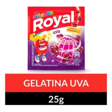 Gelatina Pó Royal Uva Display Kit 5 Envelopes 25g