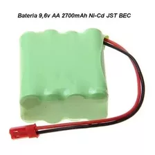 Pilha 9,6v Aa 2700mah Ni-mh Com 8 Células Conector Jst Bec