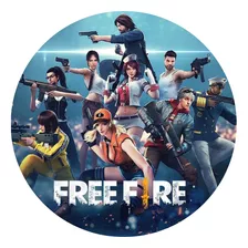 Painel Redondo Free Fire Sublimado Festa 1,50 X 1,50