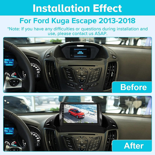 Estreo De Coche Ford Kuga Escape Radio Android 10 2013-2018 Foto 2