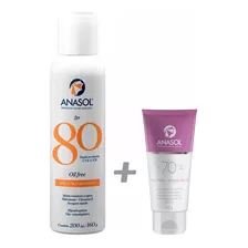 Kit Aerosol Fps80 + Protetor Facial Fps70 Uva/uvb - Anasol