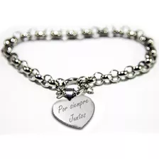 Pulsera Con Dije Personalizada De Acero Quirúrgico