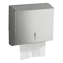 Dispenser Porta Papel Toalha Inox Interfolha C/ Chave