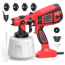 Pulverizador De Acabado Fino, Paquete De 1,rojo,800w,1400ml 