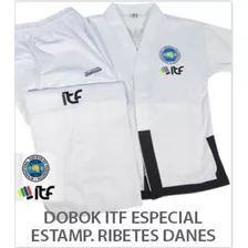 Dobok Taekwondo Ribetes Dan Itf Granmarc Oficial Uniforme Tk