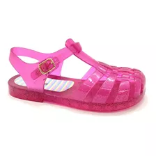 Sandália Infantil Menina Moda Aranha Rasteira Cristal Pink