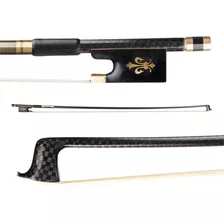 Arco De Violín 4/4 Fibra De Carbono Round Stick Ebony Frog