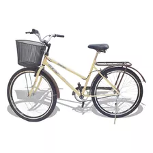 Bicicleta Aro 26 Wendy Modelo Poti Com Cesta Azul Cor Creme