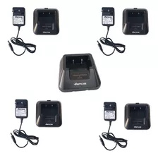 5 Carregador Base Com Fonte Para Rádio Comunicador Uv5r Uv6r