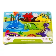 Puzzle Encastre Dinosaurios Didactico C/volumen Tooky Toy