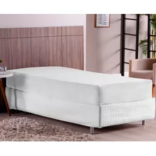 Lençol De Plush Solteiro Cama Box Quentinho Avulso Branco