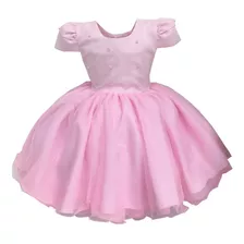 Vestido Festa Infantil Rosa De Bebe Menina Princesa Oferta