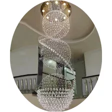 Lustre Cristal 3 Globos 80cm 3,5 A 4 Metros Promoção 