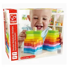 Set De Figuras Apilable Formas Y Colores En Madera Para Bebe