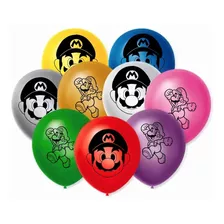  Bexiga- Balão Mario Bross Cores Sortidas 25 Unidades 