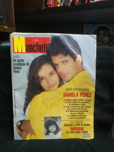 Manchete 1128 Daniela Perez / Raul Gazolla Jan 93 Com Poster