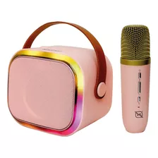 Bocina Bluetooth Karaoke Microfono Bt Fm Microsd Usb Nb-203 Color Rosa