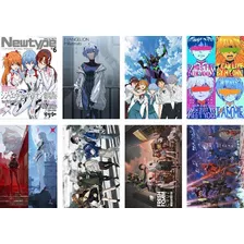 Paquete 8 Afiches Poster Neon Evangelion Anime 28x42cm