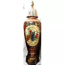 Anfora/pote Gigante Pavão De Porcelana Chinesa Altura 230cm