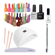 Kit Inicial Manicuria Gel Esmalte Cabina Led/ Uv Semi