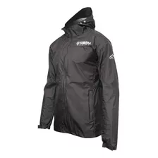 Campera Capucha Rompeviento Negro Yamaha Alpinestars Hombre