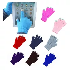 Guantes De Lana Tejido Touch Celular Tablet Invierno Colores