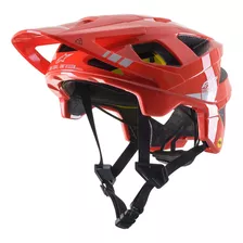 Alpinestars Vector Tech Casco A2 Rojo Brillante/gris Claro .