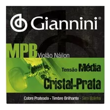 Encordoamento Giannini De Violão Nylon Genws Cristal Prata