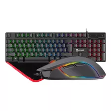 Combo Teclado Mouse E Mouse Pad Gamer Color Rainbow Thor X9