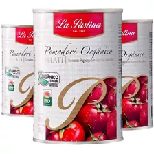 Kit 3 Unidades Tomate Pelado Orgânico La Pastina 400g