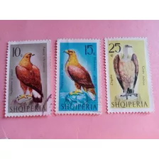 Albania 3 Estampillas Usadas 1966 Serie Aves Yvert 948al950