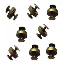 10 Botão Ímã Magnético Rebite 2 Lados 18mm Ouro Velho