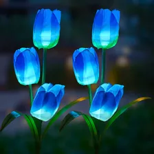 Luces Solares Estaca Jardín, Lámpara Flores Tulipán Led Camb