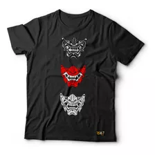 Camiseta T-shirt Máscaras Japonesas Oni 100% Algodão 
