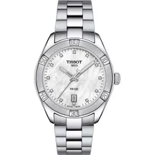Tissot Pr 100 Sport Chic 36mm Watch With White Mop Dial 