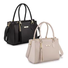 Bolsa Feminina Lateral Baú Kit Com 2 Unidades Envio Rápido