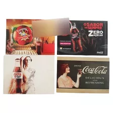 Coleção 4 Cartão Postal Mídia Bebida Coca Cola Raro Novo