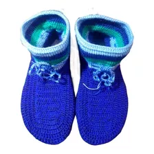 Botas Tejidas Al Crochet Del 34 Al 40 Todos Los Colores!!!