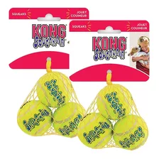 Kong Air Dog Squeakair Dog Toy Tennis Balls, Small (6 Pack)