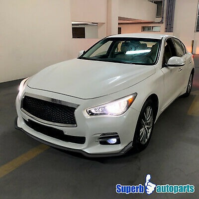 Fits 2014-2017 Infiniti Q50 Matte Black Front Bumper Lip Spa Foto 8