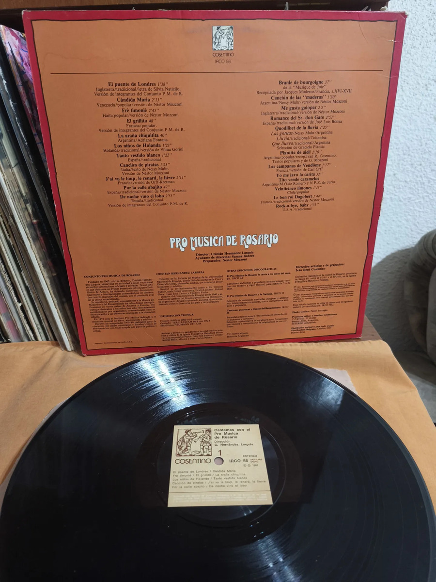 Pro Musica De Rosario - Cantemos Con El Pro Musica de Rosario - vinilo 1981