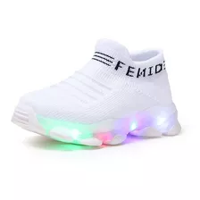 Zapatos Deportivos Niño Niña Con Luz Led Transpirable Suave