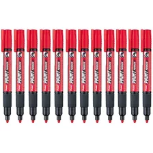 Marcador Permanente Pentel Mmp20 De Ponta Redonda Vermelho X Unidade